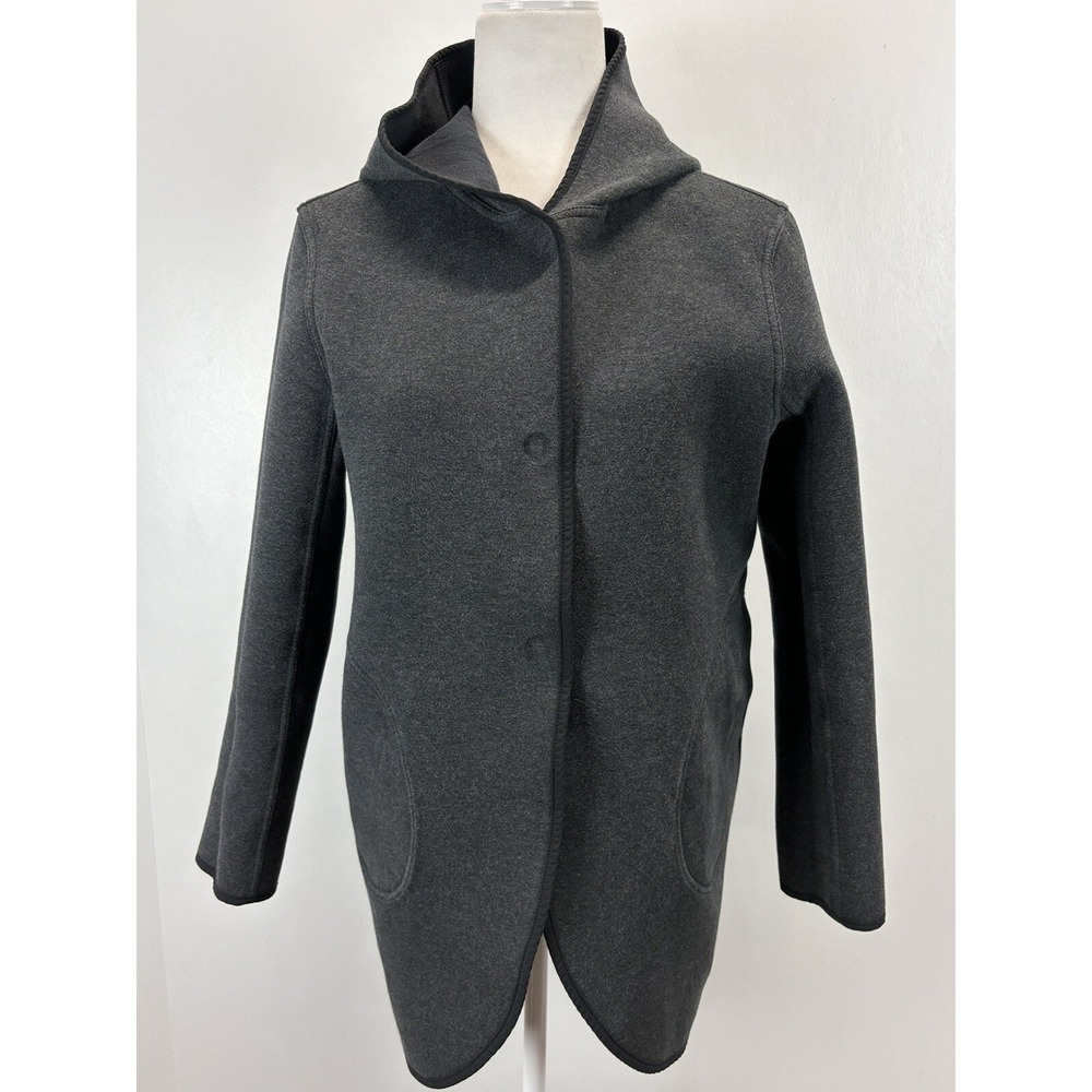 Lululemon Urban Horizons Reversible Jacket Womens Medium Black Gray READ Hood
